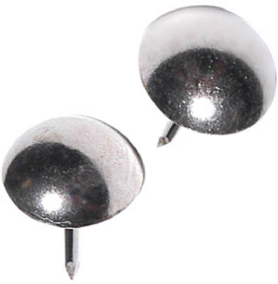Upholstery Nails, Round Head, Nickel, 25-Pk.