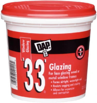 33 Window Glazing Compound, White, 1 Qt.