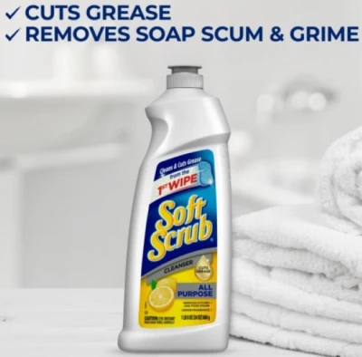 All-purpose Kitchen And Bathroom Cleaner, Lemon Scent, 26 Ounces