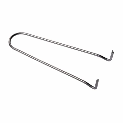 Wire Pipe Hook, Plain Steel, One Half Inch by Six Inch