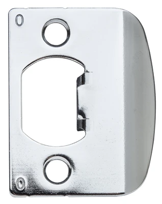 Satin Chrome Standard Strike Plate for Door Locks and Latches