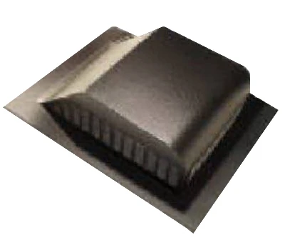 6.25-inch Slant Back Aluminum Roof Louver With Weather Tight Collar And Large Nailing Flange