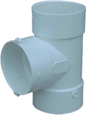 PVC Pipe Sewer And Drain Bull Nose Tee, 4 In.