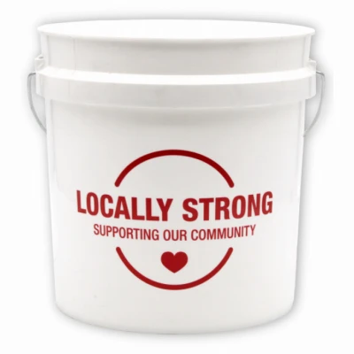 White Plastic Pail, 2-Gallons