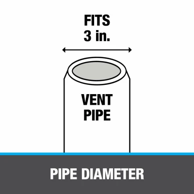 No-calk 3 In. Galvanized Roof Pipe Flashing - Model 11867