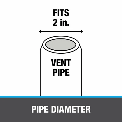 No-calk 2 In. Thermoplastic Roof Pipe Flashing, 9-1/4 In. X 13 In.