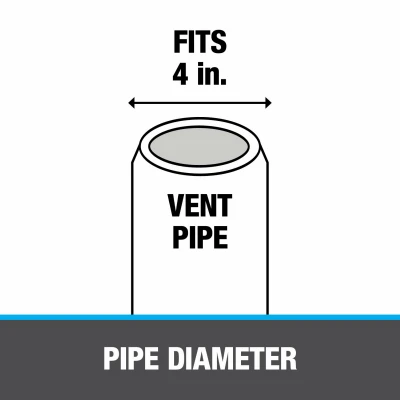 No-calk 4 In. Thermoplastic Roof Pipe Flashing, 12 In. X 16 In.