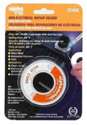 Leaded Non-Electrical Solder, 4-oz., .125-Diameter