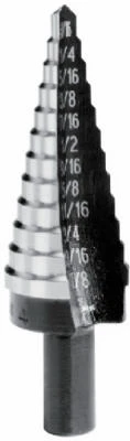 UniBit #1 Step Drill Bit, 1/8 to 1/2 In.