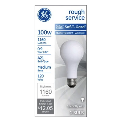 GE 100W Rough Serv Bulb