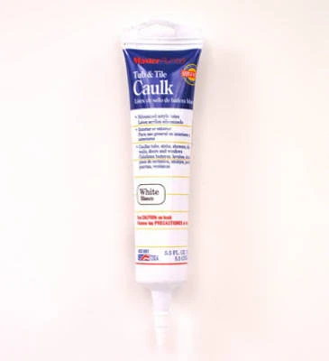 Acrylic Caulk, White, 5.5 Oz. - Water Based With Silicone