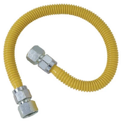 Pro-coat Stainless Steel Gas Connector, 72-inch, 3/4-inch Female Iron Pipe