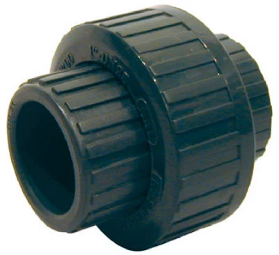 PVC Solvent Weld Slip Pipe Union, Gray, 3/4 In.
