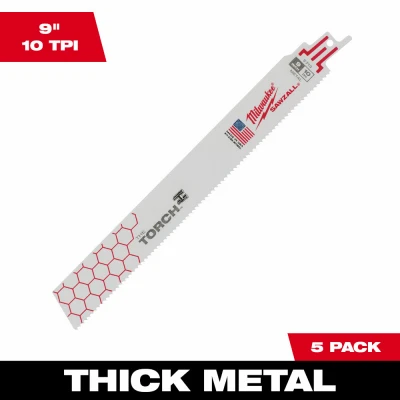 Sawzall The Torch Demolition Reciprocating Saw Blades, 10 TPI, 9 In., 5-Pk.