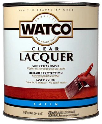 Lacquer Wood Finish, Clear Satin, 1-Qt.