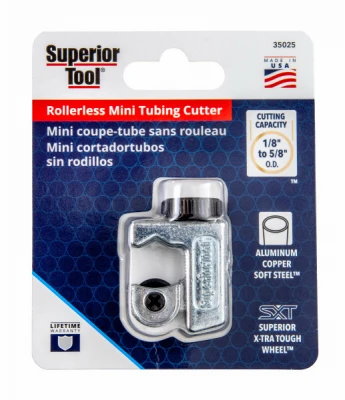 Mini Tubing Cutter, 1/8" To 5/8" Capacity, Zinc-plated