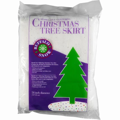 Sparkle Tex Glitter Tree Skirt, 58 In. Round