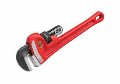 Cast Iron Pipe Wrench, 10 Inch Length, 1.5 Inch Jaw Capacity