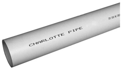 Schedule 40 DWV PVC Pipe, Foam Core, Plain End, 2 In. x 10 Ft.