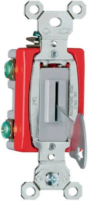 Pass & Seymour Heavy-Duty Keyed Switch, Single-Pole Toggle, 20A Gray