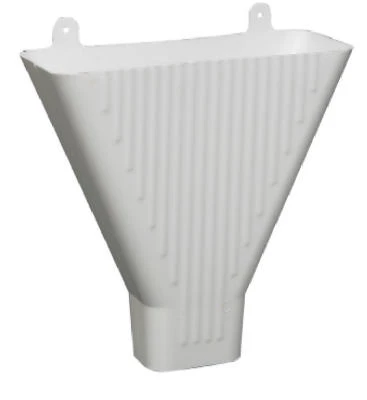 Funnel For 2 x 3 In. Downspout, White Plastic