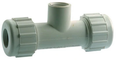 PVC Compression Pipe Tee, 1/2 In.