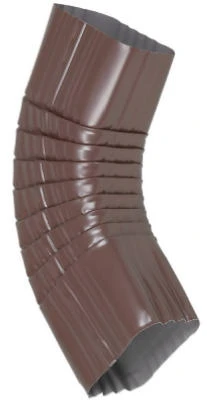 Gutter Side Elbow, Style B, 75 Degree, Brown Aluminum, 3 x 4 In.