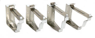 Snap Lok Fascia Bracket, White Aluminum, 5 In., 4-Pk.