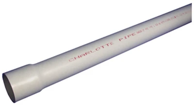 Schedule 40 DWV PVC Pressure Pipe, Bell End, 600 PSI, 1/2 In. x 20 Ft.