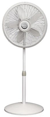 Oscillating Pedestal Fan, Adjustable Height, 18 In.