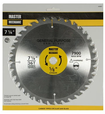 Smooth-Cut Combo Circular Saw Blade, 36 Teeth, 7 and 1 Quarter Inches Diameter