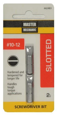 #10 Slotted Insert Bit Tip, 1 In., 2-Pack