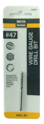 #47 2-inch Black Oxide Wire Gauge Drill Bit - Precision Hole Sizing