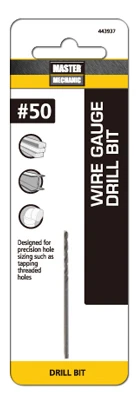 #50 2-inch Black Oxide Wire Gauge Drill Bit - Precision Hole Sizing