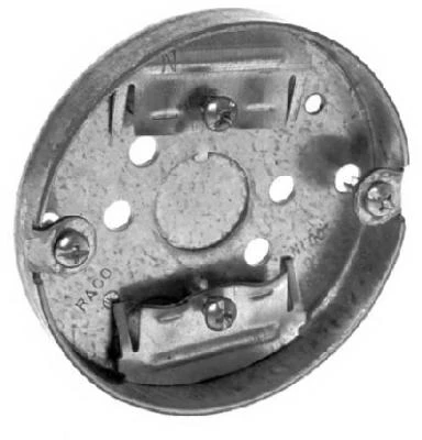 Shallow Ceiling Pancake Electrical Box, 1/2 x 3-1/2 In. Round