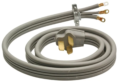 4-ft. Master Electrician 6/2 & 8/1 Srdt Gray Flat Range Cord With Right Angle Plug