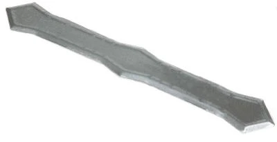 Downspout Band, Fits 2 x 3 In. & 3 x 4 In. Downspout, White Galvanized Steel