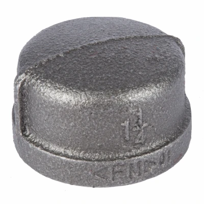 1-1/4 In. Black Pipe Cap