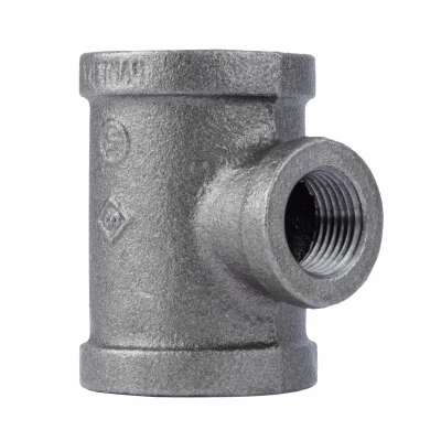 1 x 1 x 1/2 In. Black Pipe Reducing Tee