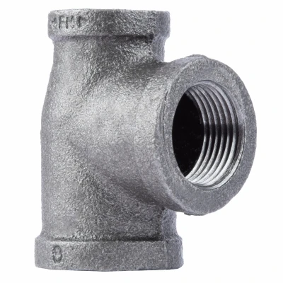 1 x 3/4 x 1 In. Black Pipe Reducing Tee