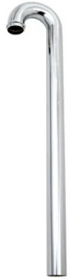 Lavatory Floor Drain Tube Chrome-Plated Brass 22 Gauge 1.25 Inch Outer Diameter by 19.75 Inch Length