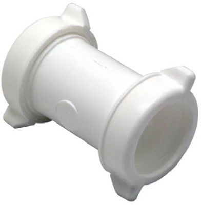 Lavatory/kitchen Drain Coupling, White Plastic, 2-inch Slip Joint