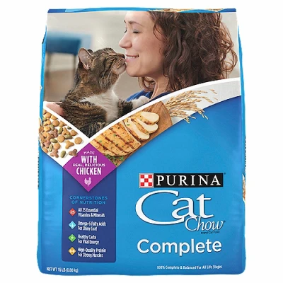 Dry Cat Food, Complete Formula, 15 Lb. Bag