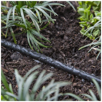 Black Rubber Soaker Tubing 1/4 Inch Diameter by 50 Feet Length