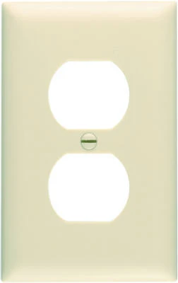 Pass & Seymour Wall Plate, 1-Gang Duplex Outlet, Ivory Nylon