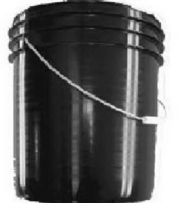 Industrial Pail, Black Plastic, 5-Gallons