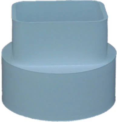 PVC Pipe Downspout Adapter, 2 x 3 x 3 In.