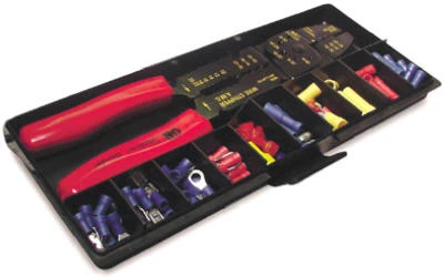 Terminal & Crimping Tool Kit, Insulated, 100-Pc.