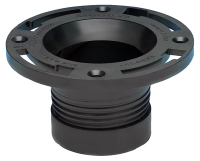 ABS Twist-N-Set Closet Toilet Flange, 4 In.