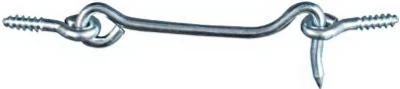 Hook & Eye, Zinc-Plated Steel Wire, 4 In.